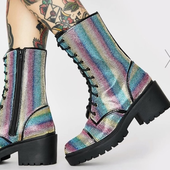 Dolls Kill Shoes - FREAK GALORE ANKLE BOOTS from dolls kill